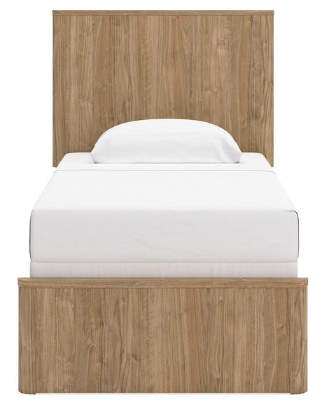 Gramburg Warm Natural Brown Twin Panel Bed from Ashley Furniture - Luna Furniture