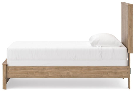 Gramburg Warm Natural Brown Twin Panel Bed from Ashley Furniture - Luna Furniture