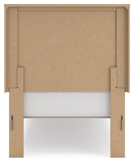 Gramburg Warm Natural Brown Twin Panel Platform Bed from Ashley Furniture - Luna Furniture