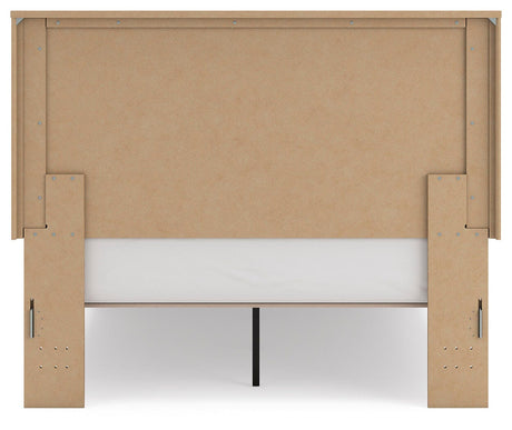 Gramburg Warm Natural Brown Queen Panel Platform Bed from Ashley Furniture - Luna Furniture