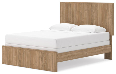 Gramburg Warm Natural Brown Queen Panel Bed from Ashley Furniture - Luna Furniture