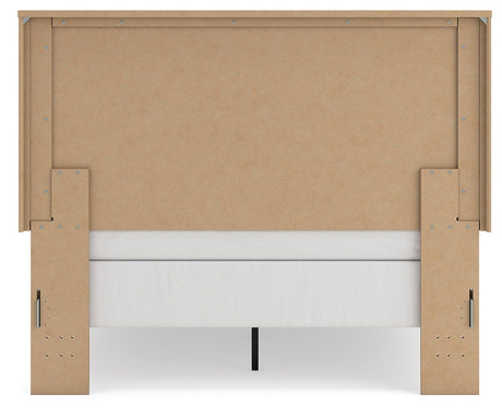 Gramburg Warm Natural Brown Queen Panel Bed from Ashley Furniture - Luna Furniture
