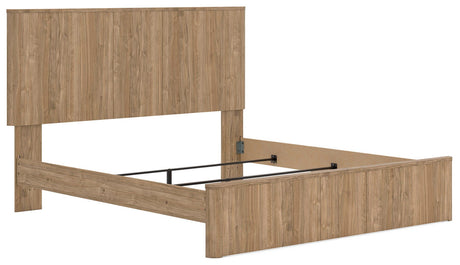 Gramburg Warm Natural Brown King Panel Bed from Ashley Furniture - Luna Furniture