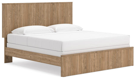 Gramburg Warm Natural Brown King Panel Bed from Ashley Furniture - Luna Furniture