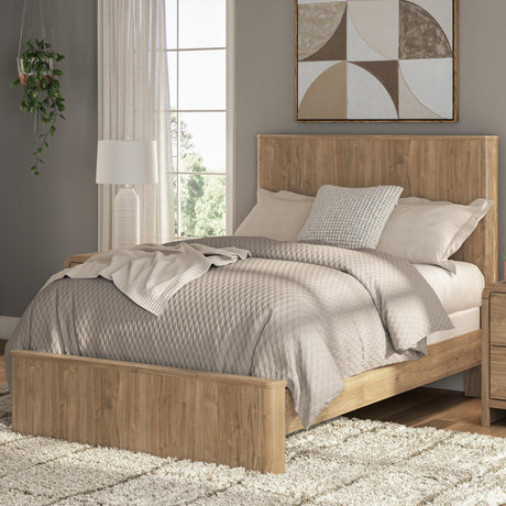 Gramburg Warm Natural Brown Full Panel Bed from Ashley - Luna Furniture