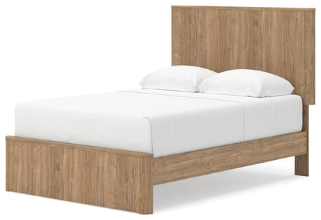 Gramburg Warm Natural Brown Full Panel Platform Bed from Ashley Furniture - Luna Furniture