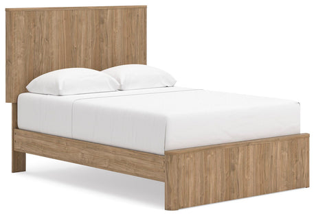Gramburg Warm Natural Brown Full Panel Platform Bed from Ashley Furniture - Luna Furniture