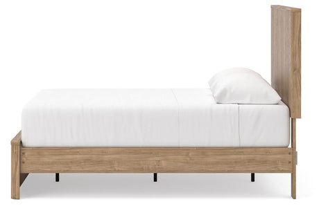 Gramburg Warm Natural Brown Full Panel Platform Bed from Ashley Furniture - Luna Furniture