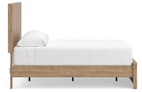 Gramburg Warm Natural Brown Full Panel Platform Bed from Ashley Furniture - Luna Furniture