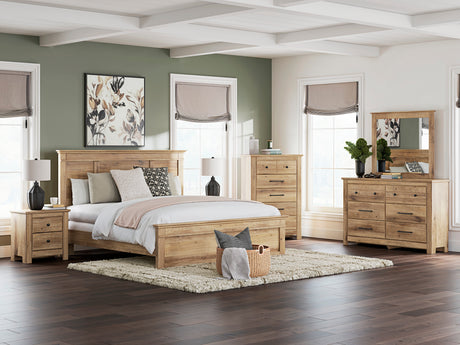Makidern Tan Panel Bedroom Set from Ashley - Luna Furniture