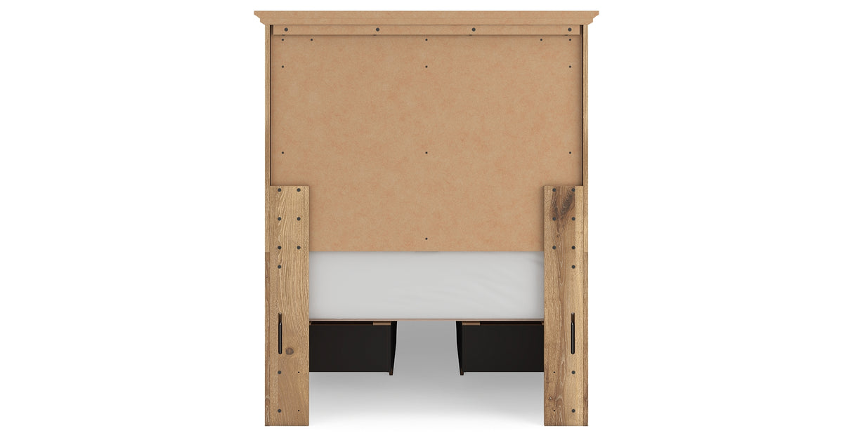 Makidern Tan Twin Panel Storage Bed from Ashley - Luna Furniture