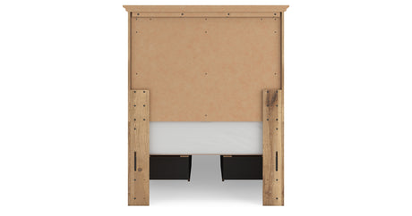 Makidern Tan Twin Panel Storage Bed from Ashley Furniture - Luna Furniture