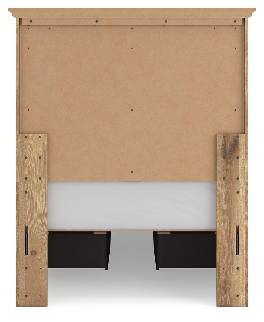 Makidern Tan Twin Panel Storage Bed from Ashley - Luna Furniture