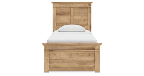 Makidern Tan Twin Panel Storage Bed from Ashley Furniture - Luna Furniture