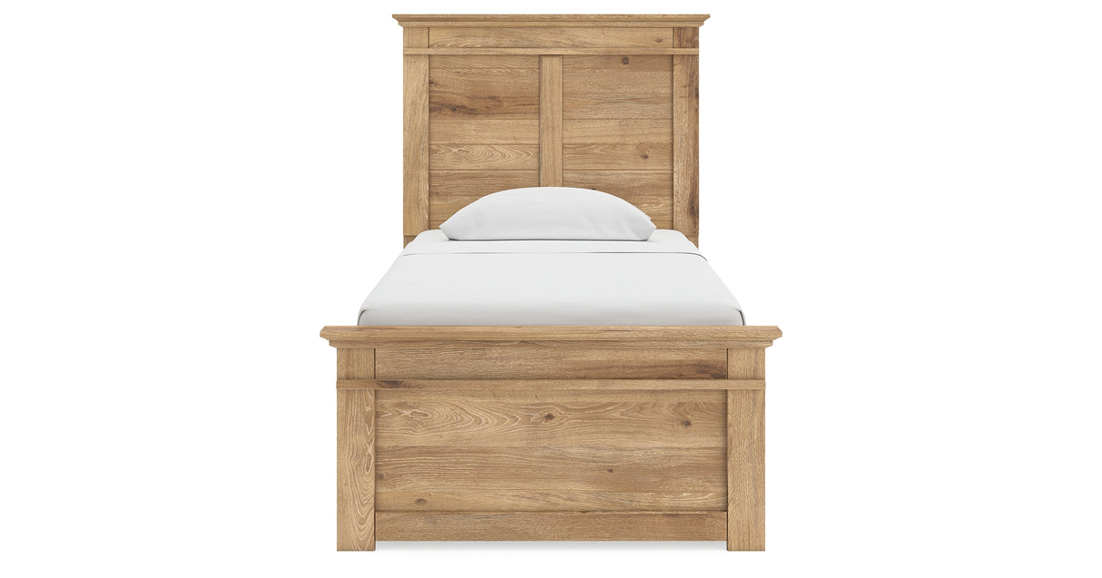 Makidern Tan Twin Panel Storage Bed from Ashley - Luna Furniture
