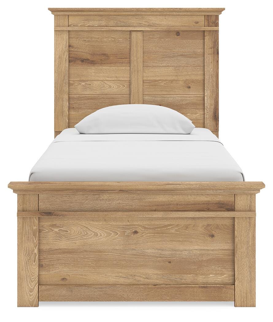 Makidern Tan Twin Panel Storage Bed from Ashley - Luna Furniture