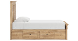 Makidern Tan Twin Panel Storage Bed from Ashley - Luna Furniture