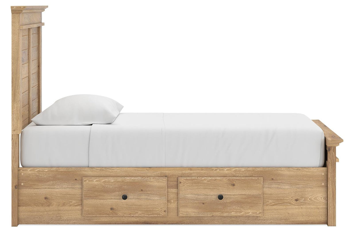 Makidern Tan Twin Panel Storage Bed from Ashley - Luna Furniture