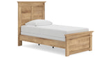 Makidern Tan Twin Panel Bed, Dresser and Mirror from Ashley - Luna Furniture
