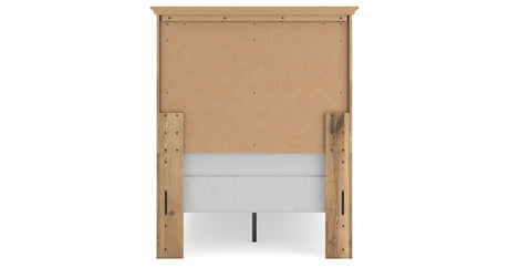 Makidern Tan Twin Panel Bed, Dresser and Mirror from Ashley - Luna Furniture