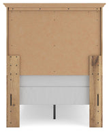 Makidern Tan Twin Panel Bed, Dresser and Mirror from Ashley - Luna Furniture