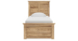 Makidern Tan Twin Panel Bed, Dresser and Mirror from Ashley - Luna Furniture