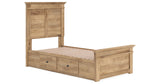 Makidern Tan Twin Panel Storage Bed from Ashley Furniture - Luna Furniture