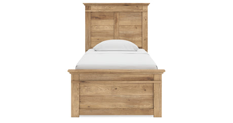 Makidern Tan Twin Panel Storage Bed from Ashley Furniture - Luna Furniture