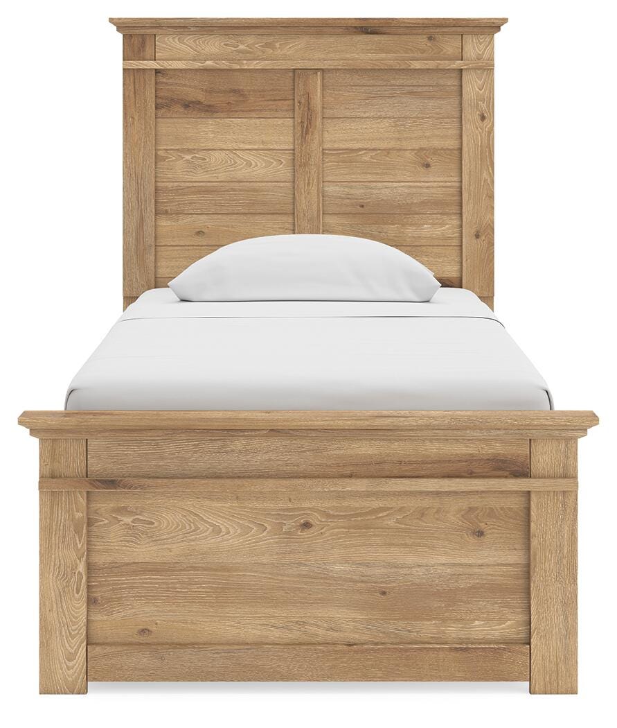Makidern Tan Twin Panel Storage Bed from Ashley Furniture - Luna Furniture