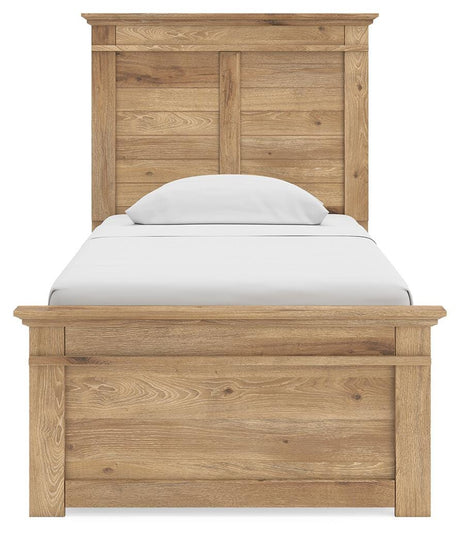 Makidern Tan Twin Panel Storage Bed from Ashley - Luna Furniture
