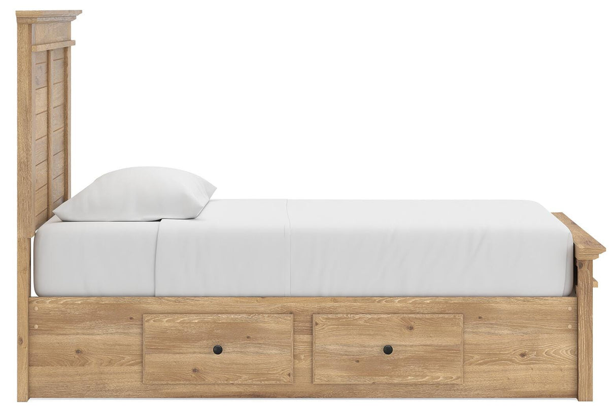 Makidern Tan Twin Panel Storage Bed from Ashley Furniture - Luna Furniture