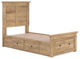 Makidern Tan Twin Panel Storage Bed from Ashley - Luna Furniture