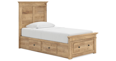 Makidern Tan Twin Panel Storage Bed from Ashley Furniture - Luna Furniture