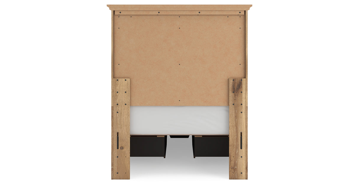 Makidern Tan Twin Panel Storage Bed from Ashley - Luna Furniture