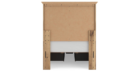 Makidern Tan Twin Panel Storage Bed from Ashley Furniture - Luna Furniture