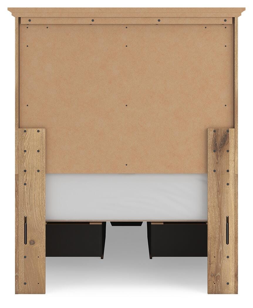 Makidern Tan Twin Panel Storage Bed from Ashley - Luna Furniture