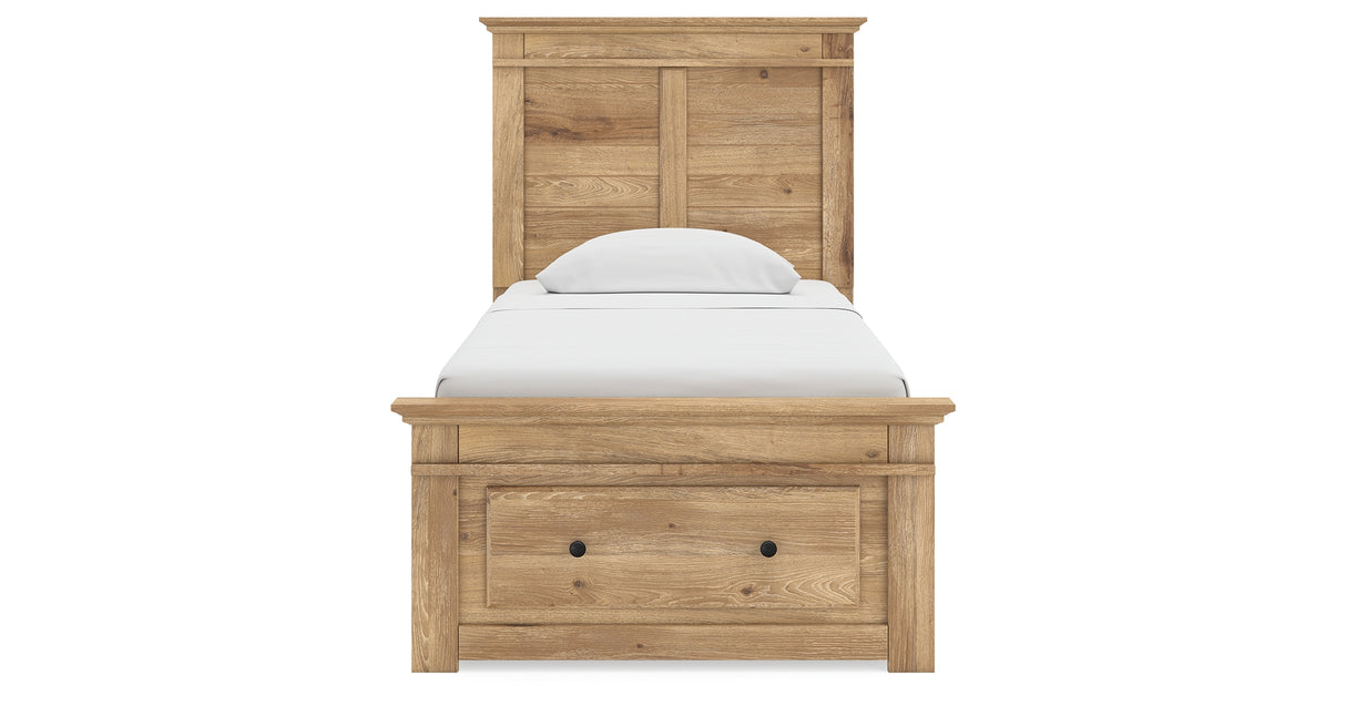 Makidern Tan Twin Panel Storage Bed from Ashley - Luna Furniture