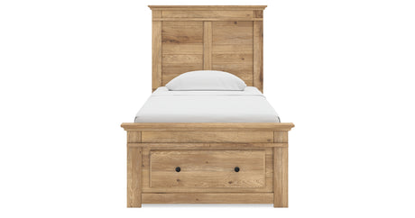 Makidern Tan Twin Panel Storage Bed from Ashley Furniture - Luna Furniture