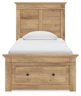 Makidern Tan Twin Panel Storage Bed from Ashley - Luna Furniture