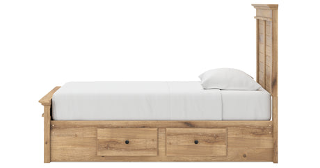 Makidern Tan Twin Panel Storage Bed from Ashley Furniture - Luna Furniture