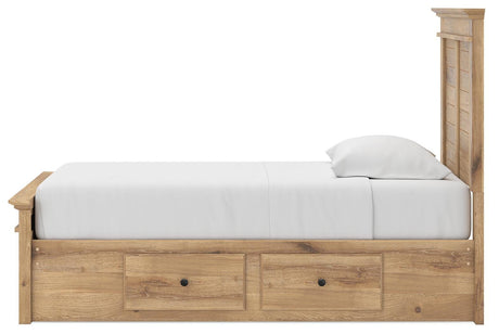 Makidern Tan Twin Panel Storage Bed from Ashley Furniture - Luna Furniture