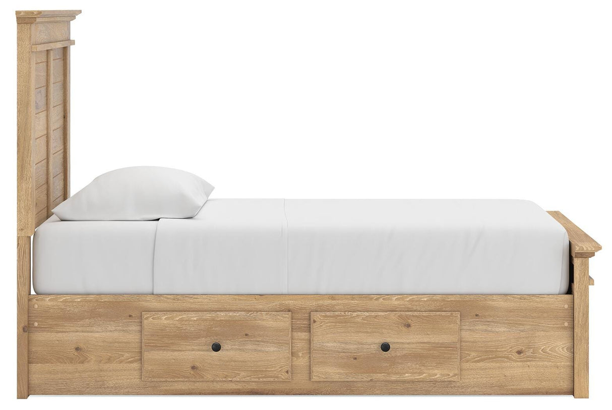 Makidern Tan Twin Panel Storage Bed from Ashley - Luna Furniture