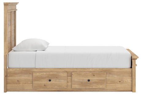 Makidern Tan Twin Panel Storage Bed from Ashley Furniture - Luna Furniture