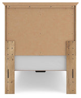 Makidern Tan Twin Panel Storage Bed, Dresser and Mirror from Ashley - Luna Furniture