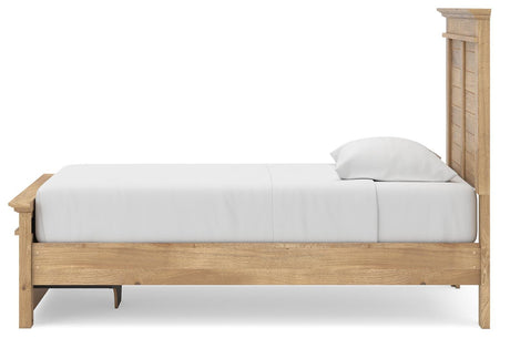 Makidern Tan Twin Panel Storage Bed, Dresser and Mirror from Ashley - Luna Furniture