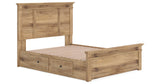 Makidern Tan Queen Panel Storage Bed from Ashley Furniture - Luna Furniture