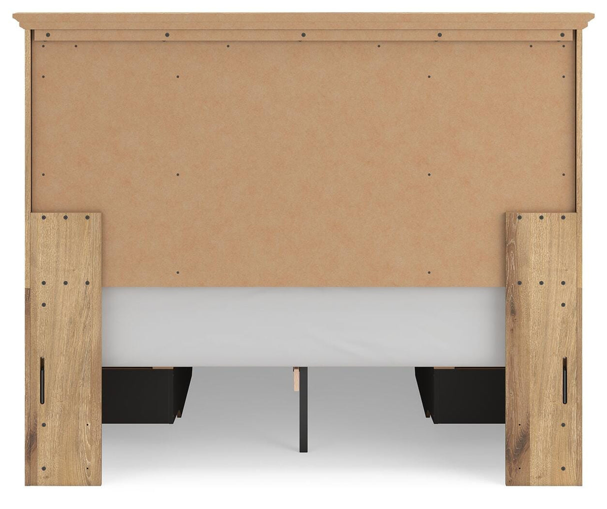 Makidern Tan Queen Panel Storage Bed from Ashley Furniture - Luna Furniture