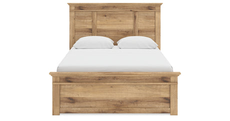 Makidern Tan Queen Panel Storage Bed from Ashley Furniture - Luna Furniture