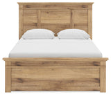 Makidern Tan Queen Panel Bed with Storage, Dresser and Mirror from Ashley - Luna Furniture