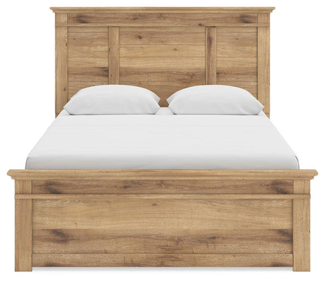 Makidern Tan Queen Panel Storage Bed from Ashley Furniture - Luna Furniture